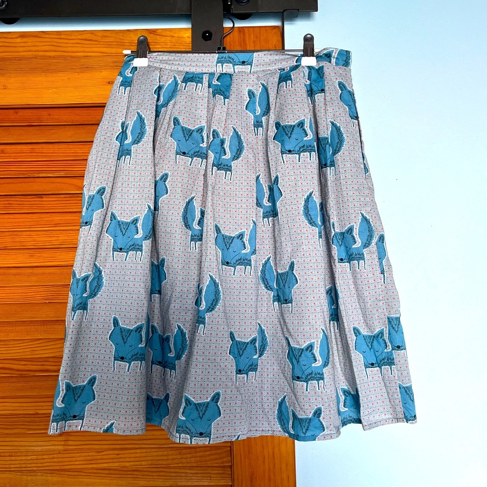 Anthropologie Comme Toi Skirt Blue Foxes L